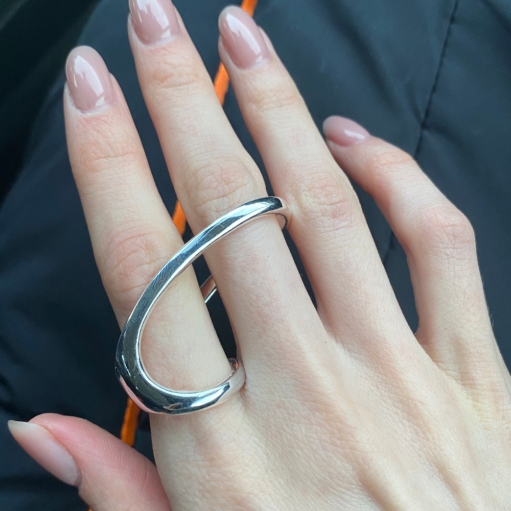 Irregular Sterling Silver Ring - Picture 13 of 16